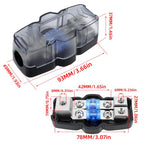1 Out 2 Ways Car Audio Power Fuse Holder Car Fuse Distribution Block, CP-5174, CP-5175 With Accessories