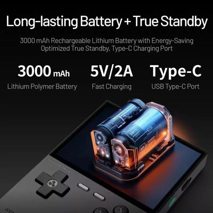 TRIMUI BRICK Open Source Pocket Console Portable Wireless Bluetooth HD Retro Arcade, Standard No Card, 64G, 128G, 256G
