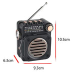 PuXing M8BT Mini Multi-band FM / AM / SW Radio with LED Flashlight