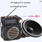 PuXing M8BT Mini Multi-band FM / AM / SW Radio with LED Flashlight