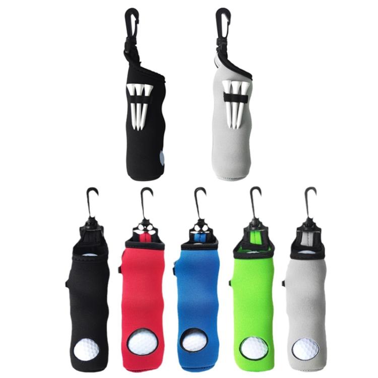 Neoprene Golf Ball Sleeve With 3 Balls 3 Tees Set Storage Pouch Waist Bag