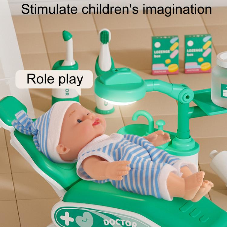 Children Pretend Play Simulation Dentist Role-Play Toys, Basic Pink, Basic Green, Upgrade Pink, Upgrade Green, Deluxe Pink, Deluxe Green