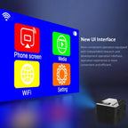 YT100 Suppor 1080P Mini Portable Projector WiFi Wireless Mirroring For IOS Android Smartphone