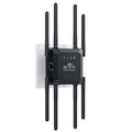 U18 1200Mbps 2.4G & 5G  Wireless Repeater WiFi Signal Amplifier With 8 Antenna, US Plug Black, EU Plug Black, US Plug White, EU Plug White