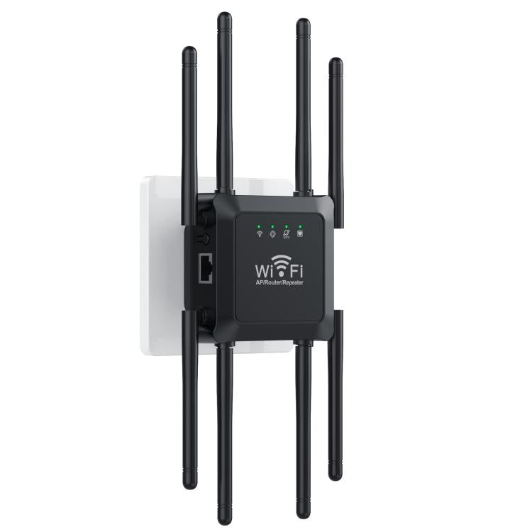 U18 300Mbps 2.4G Wireless Repeater WiFi Signal Amplifier With 8 Antennas, US Plug Black, EU Plug Black, US Plug White, EU Plug White
