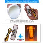 2pcs 28LED Bi-Color High Brake Tail Lights Turn Signal Lights For Sweeper / RV / Van / Truck Modification