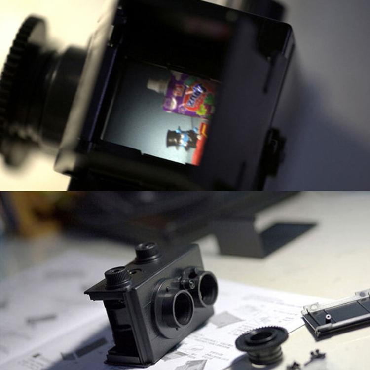 DIY Double Lens Assembly 35mm Film Camera Retro Nostalgic Double Reflection Film Camera