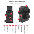 DIY Double Lens Assembly 35mm Film Camera Retro Nostalgic Double Reflection Film Camera