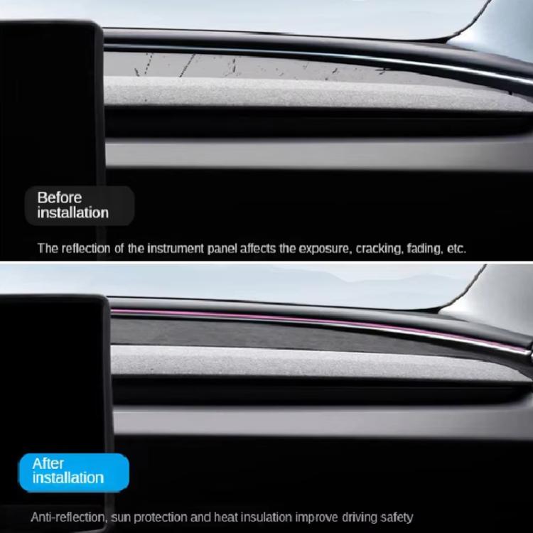For Tesla Model 3 Dashboard Light-proof Heat-insulating Pad Suede Reflective Pad, 1.2mm, 2.0mm