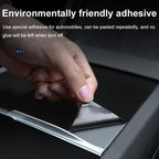 For Tesla 2024+ Model 3 Highland Center Console Panel Protection Sticker, Horizontal Wood Grain, Vertical Wood Grain, Carbon Fiber Grain, Matt Black, Frosted Black
