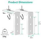 Universal Projector Screen Ceiling Mount Wall Hanger L-shaped Adjustable Bracket