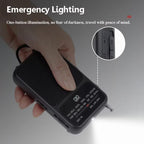 W-209 Mini Portable Rechargeable / Battery Dual-mode Powered Pointer FM Radio with Flashlight