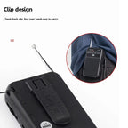 W-209 Mini Portable Rechargeable / Battery Dual-mode Powered Pointer FM Radio with Flashlight