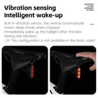 WEST BIKING Bicycle Night Riding Long Endurance Warning Brake Taillight, Round Light Basic, Square Light Basic, Round Light Smart, Square Light Smart
