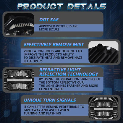 7-inch Round Refraction LED Round Headlight For Wrangler