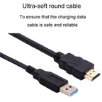 2m USB3.0+HDMI Car Waterproof Cable Motorcycle Boat Dashboard Extension Wire, 2m USB3.0+HDMI