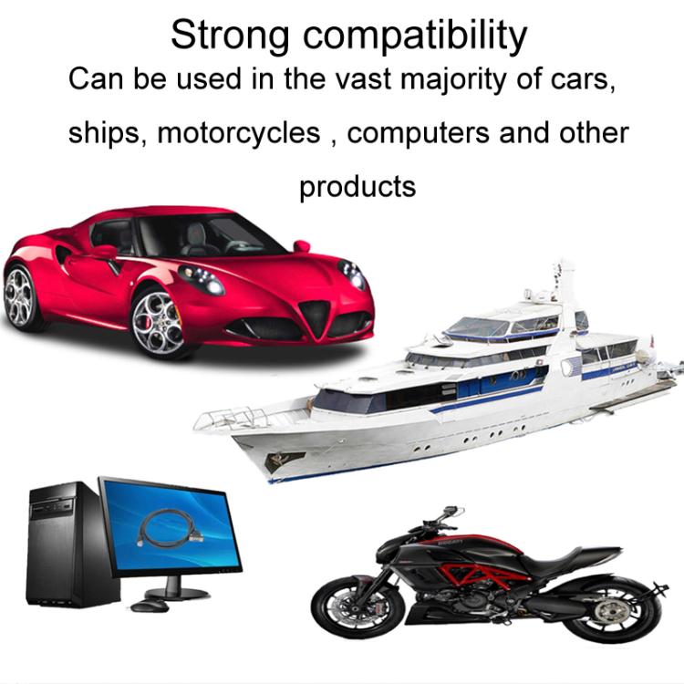 USB3.0+2RCA Car Waterproof Cable Motorcycle Panel Boat Instrumentation Wire, 2m