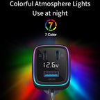 Powerful Output Colorful Ambient Lights Car Quick Charger, GE01
