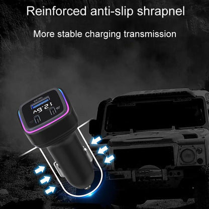 Powerful Output Colorful Ambient Lights Car Quick Charger, GE01