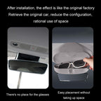 For Tesla Suede Leather Glasses Storage Box, 2024 Model 3 Beige, 2024 Model 3 Black, Model Y Beige, Model Y Black, Model 3 Beige, Model 3 Black