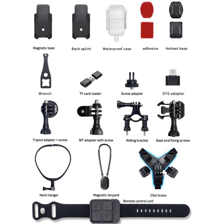 4K HD Anti-Shake Waterproof Motorcycle Riding Recorder Chest Head Mounted Diving Thumb Camera, SOOCOO SAW1 No Memory Card, SOOCOO SAW1 With 32G Memory Card, SOOCOO SAW1 With 64G Memory Card, SOOCOO SAW1 With 128G Memory Card                            ...