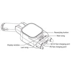 Dual Retractable Cable Car Charger Automobile Bluetooth MP3 Player, BC97