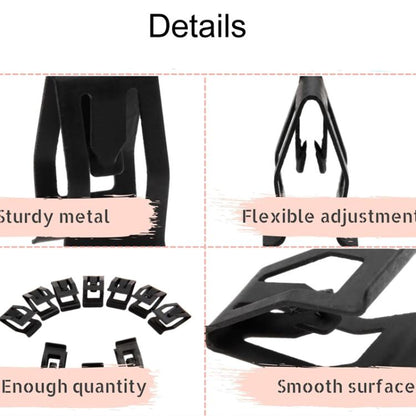 Universal For Car Dashboard Decorative Metal Clips, 10pcs / Pack