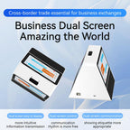 X7 7-inch HD Touch Dual-screen 2.4 / 5.0G Business Intelligent Voice Translator, Black White, with US Plug