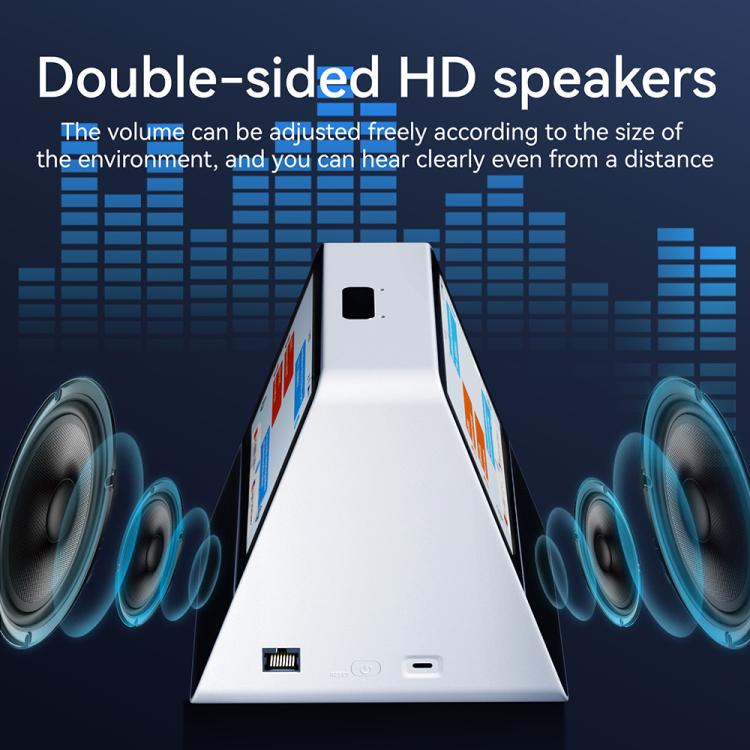 X7 7-inch HD Touch Dual-screen 2.4 / 5.0G Business Intelligent Voice Translator, Black White, with US Plug