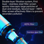 Car Mini Portable Powerful Suction LED Flashing Warning Light Outdoor Lighting Vacuum Cleaner, V8