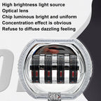 Motorcycle Electric Vehicle General Modification LED Headlight 4 Beads Double Lens Lamps, White Aperture+Red Devil Eye, Red Aperture+Red Devil Eye, Blue Aperture+Red Devil Eye, Ice Blue Aperture+Red Devil Eye, Green Aperture+Red Devil Eye              ...