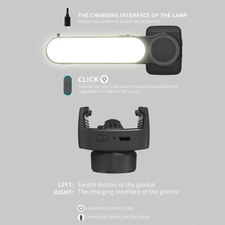 L09 Mini Handheld Folding Anti-shake Stabilizer Bluetooth Beauty Fill Light Selfie Stick