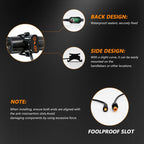 40W Motorcycle Wired Switch Integrated Waterproof Demon Eye Spotlight, Orange Light
