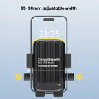 Bicycle and Motorcycle Phone Holder with Hidden Silicone Strap, Handbar, Rearview Mirror