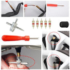 33pcs/Set Car Bicycle Tire Valve Core Installation Tool Repair Kit, A, B
