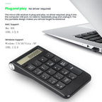 2.4G Dual-Mode Display Digital Keypad Cashier Office Computer Rechargeable Wireless Keyboard