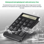2.4G Dual-Mode Display Digital Keypad Cashier Office Computer Rechargeable Wireless Keyboard