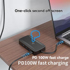 5-In-1 Wireless Casting Dock PD100W Fast Charger USB-C Docking Station, 5-In-1