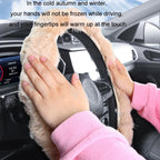 38cm Plush Soft Warm Car Steering Wheel Cover Without Inner Ring