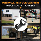 Coupler Gooseneck Hitch Trailer Lock For Heavy Trailer Transporter RV, Black Without Lock, Red Without Lock, Silver Without Lock, Black + Key Lock, Red + Key Lock, Silver + Key Lock, Black + Combination Lock, Red + Combination Lock                     ...