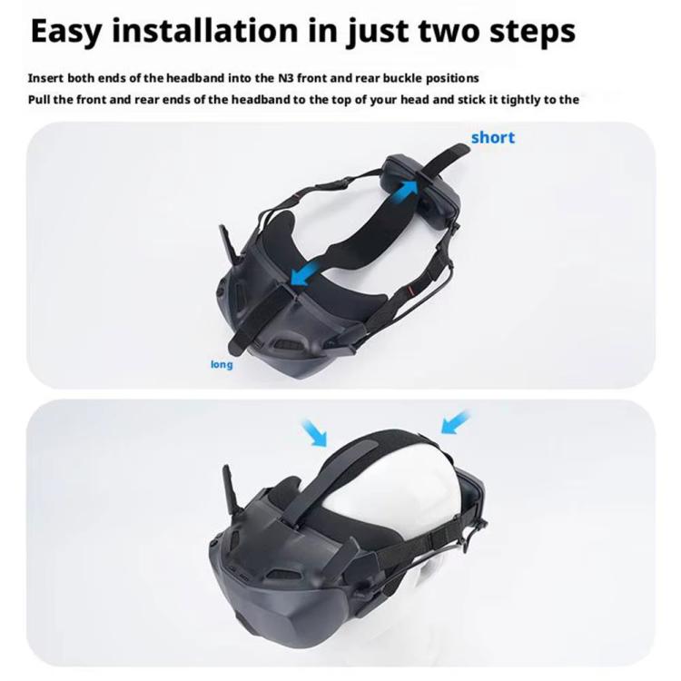 For DJI N3 HiBLOKS Simple Protective Headband Comfortable to Wear Pressure Reducing Strap, Simple Model Headband