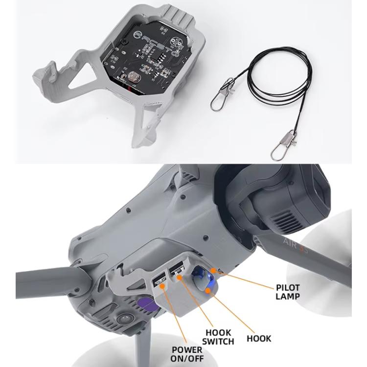 For DJI Air 3S RCSTQ Drone Air Thrower Transport Device