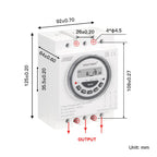 SINOTIMER TM619-380V 16A 3 Phase Timer Switch 7-Day Programmable Minimum Interval 1 Minute, TM619