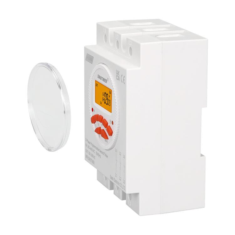 SINOTIMER CN109S-380V 16A  3 Phase Timer Switch 7-Day Programmable Minimum Interval 1s With Backlight, CN109S