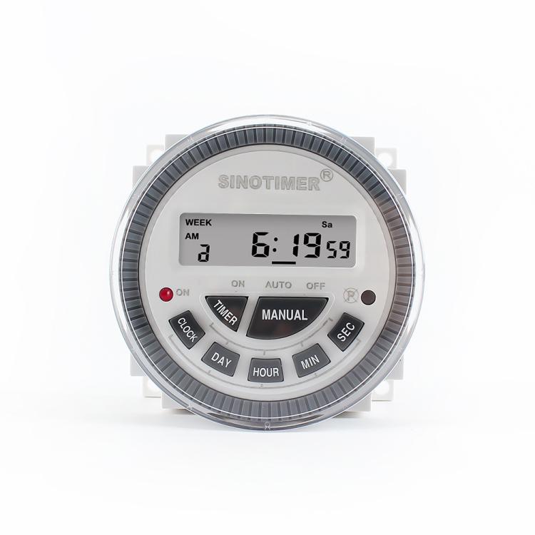 10A Digital 7-Day Timer Switch Second Control Timer, SINOTIMER TM-619sH-2 220VAC, SINOTIMER TM-619sH-4 12VDC