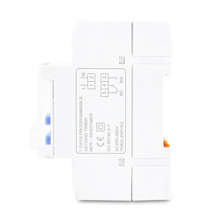 16A  1 Second Interval Programmable Digital Timer Switch 7 Days Auto ON OFF Din Rail Mounted, SINOTIMER TM919sA-2 220VAC, SINOTIMER TM919sA-1 110VAC