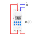 16A  1 Second Interval Programmable Digital Timer Switch 7 Days Auto ON OFF Din Rail Mounted, SINOTIMER TM919sA-2 220VAC, SINOTIMER TM919sA-1 110VAC