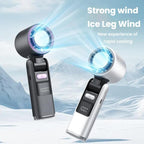 100-gear High Speed Handheld Fan Mini USB Rechargeable Foldable Portable Turbo Small Fan With Cooling