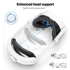 For Meta Quest 3S VR Headset Elite Head Strap Adjustable Comfort Decompression Headband