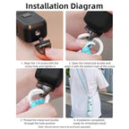BRDRC Camera Strap Crossbody Lanyard With 1/4 inch Screw Anti-loss Rope Accessory